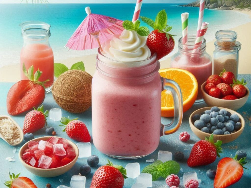 công thức smoothie dâu ngon
