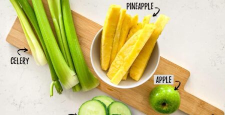 nước ép cần tây táo dứa