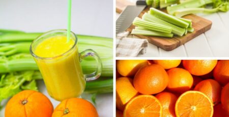 nước ép cần tây cam